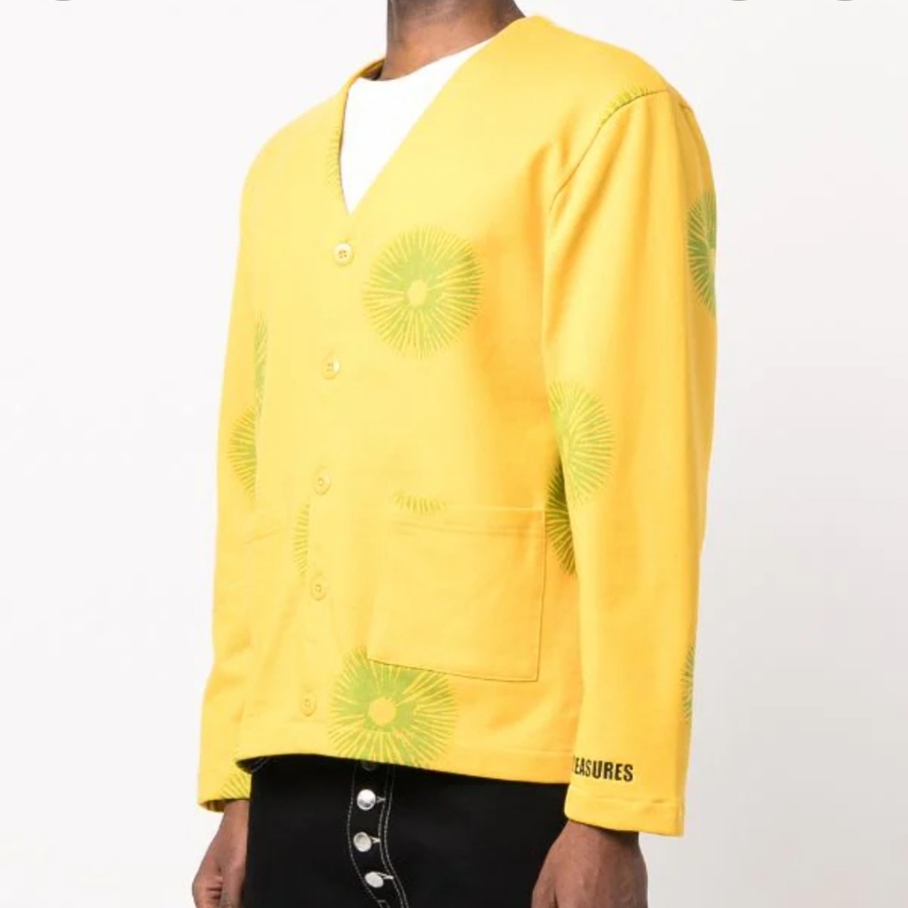 Pleasures Freeze Cardigan Yellow NWT